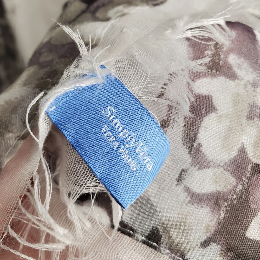 10) VERA WANG sheer multi-layer scarf